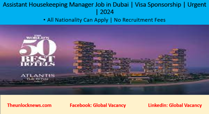 Assistant Housekeeping Manager Job in Dubai