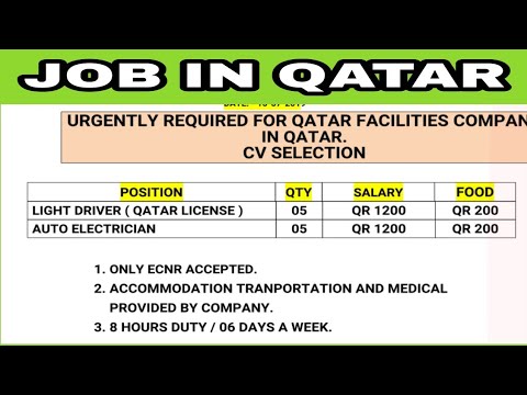 Light Driver Vacancy in Qatar