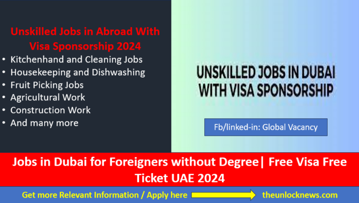 Jobs in Dubai for Foreigners without Degree