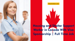 Housing and Shelter Support Worker in Canada
